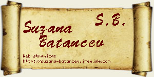 Suzana Batančev vizit kartica
